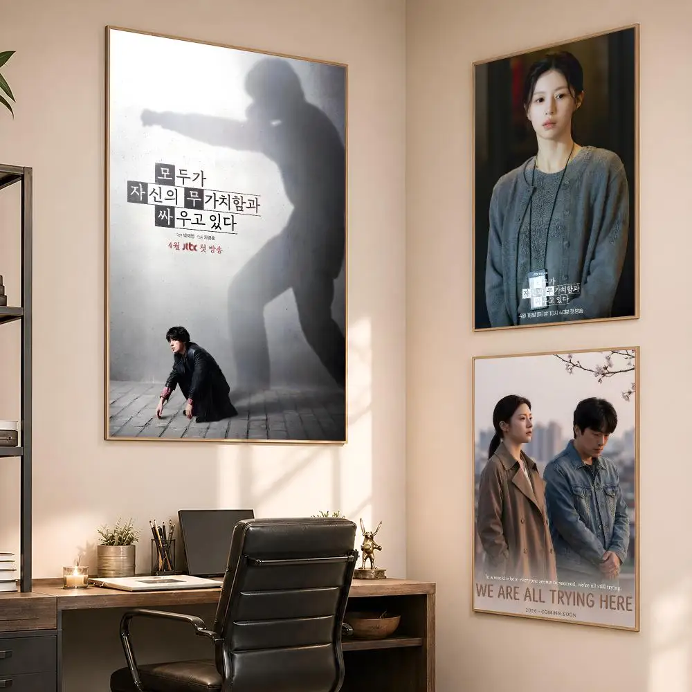 「私たちは皆、ここで努力している」韓国ポスター、ポップアート - Korean Arts And Lifestyle のレビューと価格